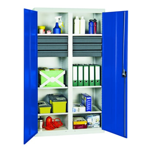 Stumpf Werkzeug- und Materialschrank 3000, RAL 7035/7016, 6 Schubladen, 6 Wannen