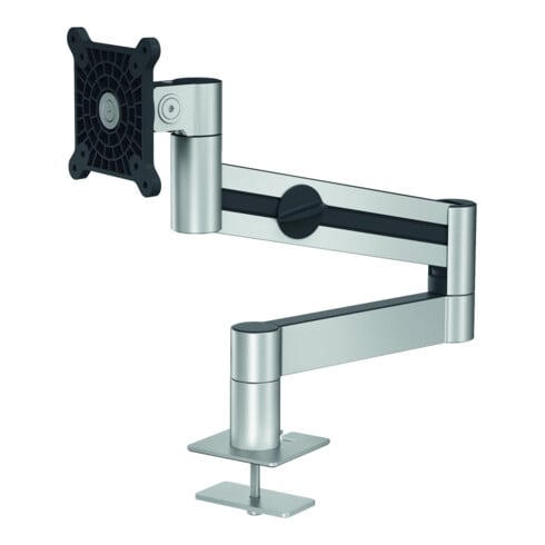 Support de moniteur Durable avec bras pour 1 moniteur, traversée de table, argent métallique