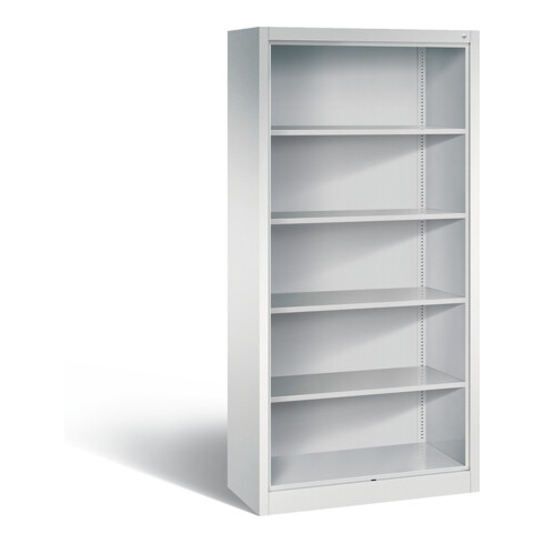 Tablette à dossiers C+P avec panneau arrière, 5 hauteurs de dossiers Corps gris clair