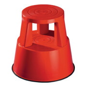 Tabouret roulant plastique rouge H. mit/sans charge 425/430 mm D. oben 290 mm D.