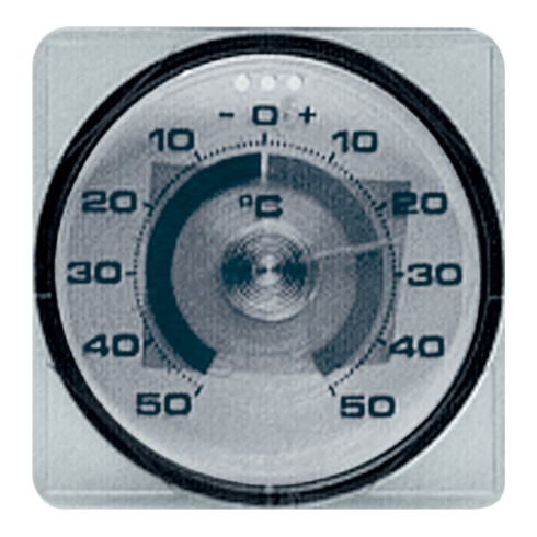 Thermomètre de fenêtre plage de mesure -50 jusqu'à 50 degr.C T17mm plastique