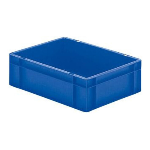 Transportstapelbehälter L400xB300xH120mm blau PP Seitenwände geschl.LA-KA-PE