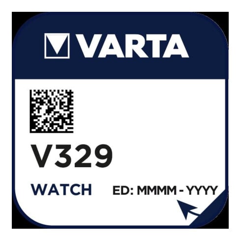 Varta Cons.Varta Uhren-Batterie 1,55V/37mAh/Silber V 329 Stk.1