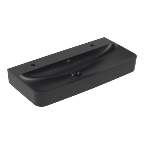 Villeroy & Boch Waschtisch Finion 100 x 47 cm 2 HL pure black C+