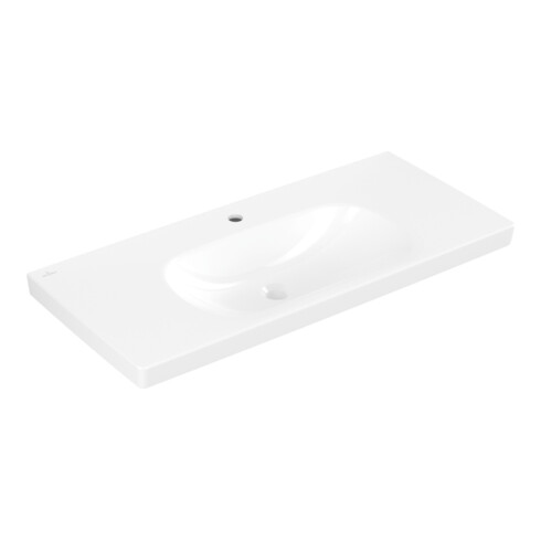 Villeroy & Boch Waschtisch Skyla 100 x 46 cm Weiß Alpin f 3-L-Arm o. ÜL