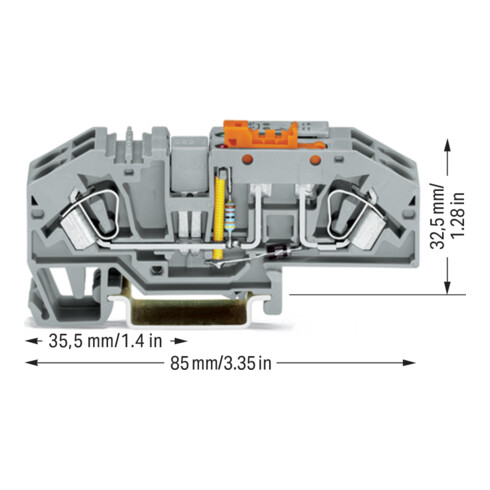 WAGO GmbH& Co. KG Erdleiter-Trennklemme 24V AC/DC 282-640