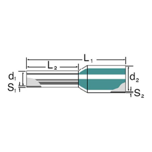 Weidmüller Embout de câble H1,5/14 R