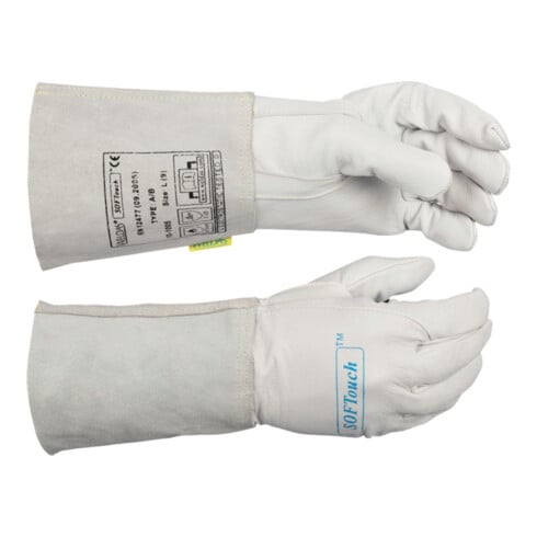Weldas Schweißerhandschuhe Gr.XL (9,5) natur Leder/Softouch EN388,EN12477,EN1149-2 10PA