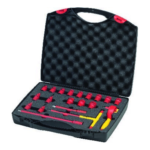 Wiha ratelsleutelset geïsoleerd 3/8" 20 dlg. in foedraal