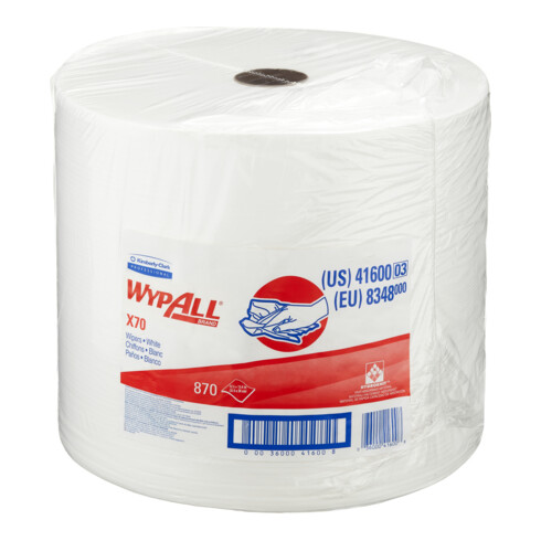 WypAll X70 Reinigungstücher, Wischtücher Rolle mit 870 Tüchern, WypAll Putztücher