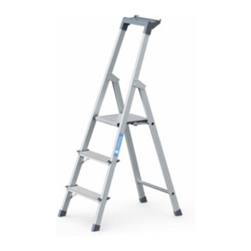 ZARGES Stufenstehleiter Alu 4Stufen 1seitig Plattform-H810mm 3.3kg eloxHolme