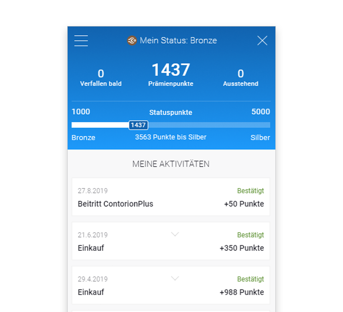 Absofort Mitglied im ContorionPlus-Treueprogramm