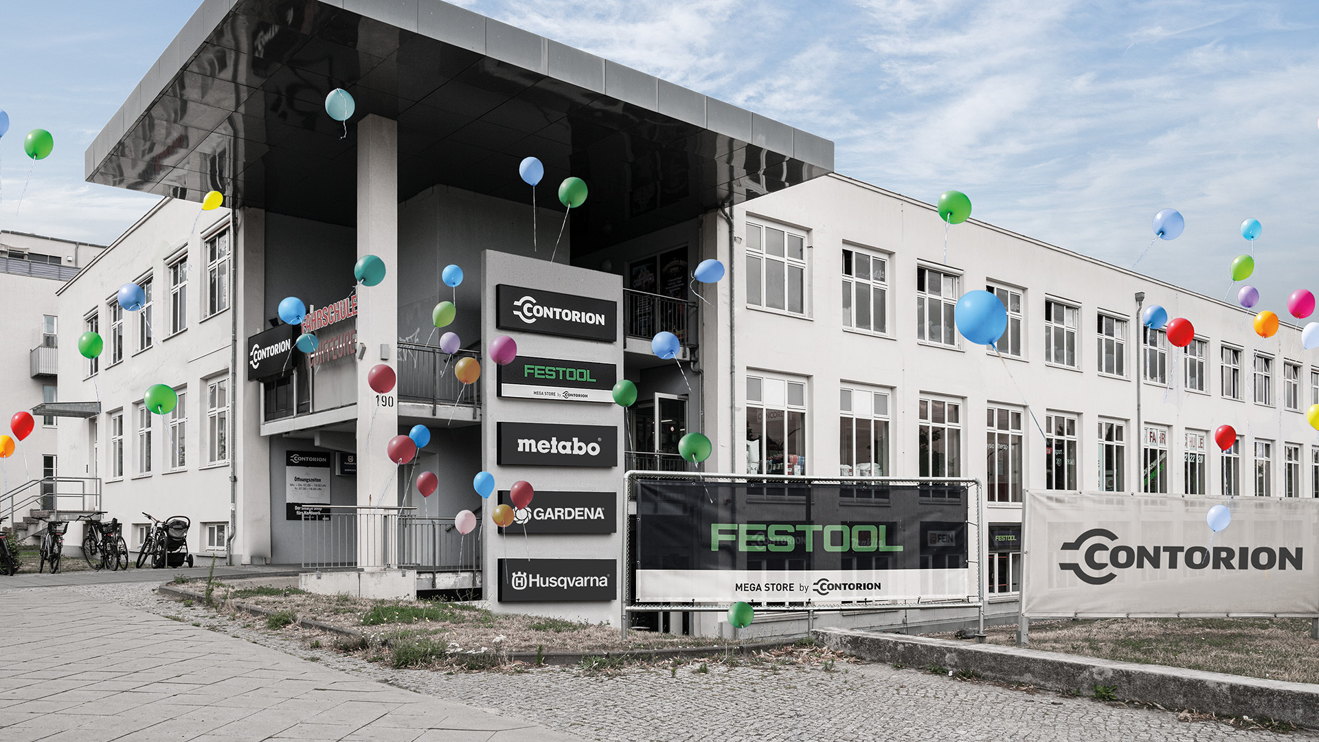 Profistore mit Luftballons