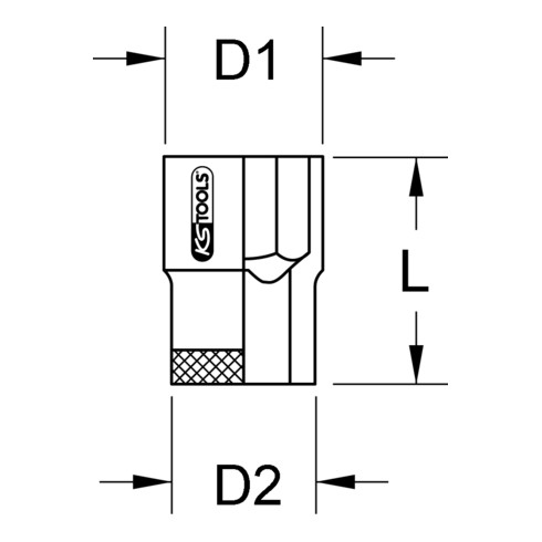 KS Tools Connecteur à six pans creux 1/2" BRONZEplus BRONZEplus