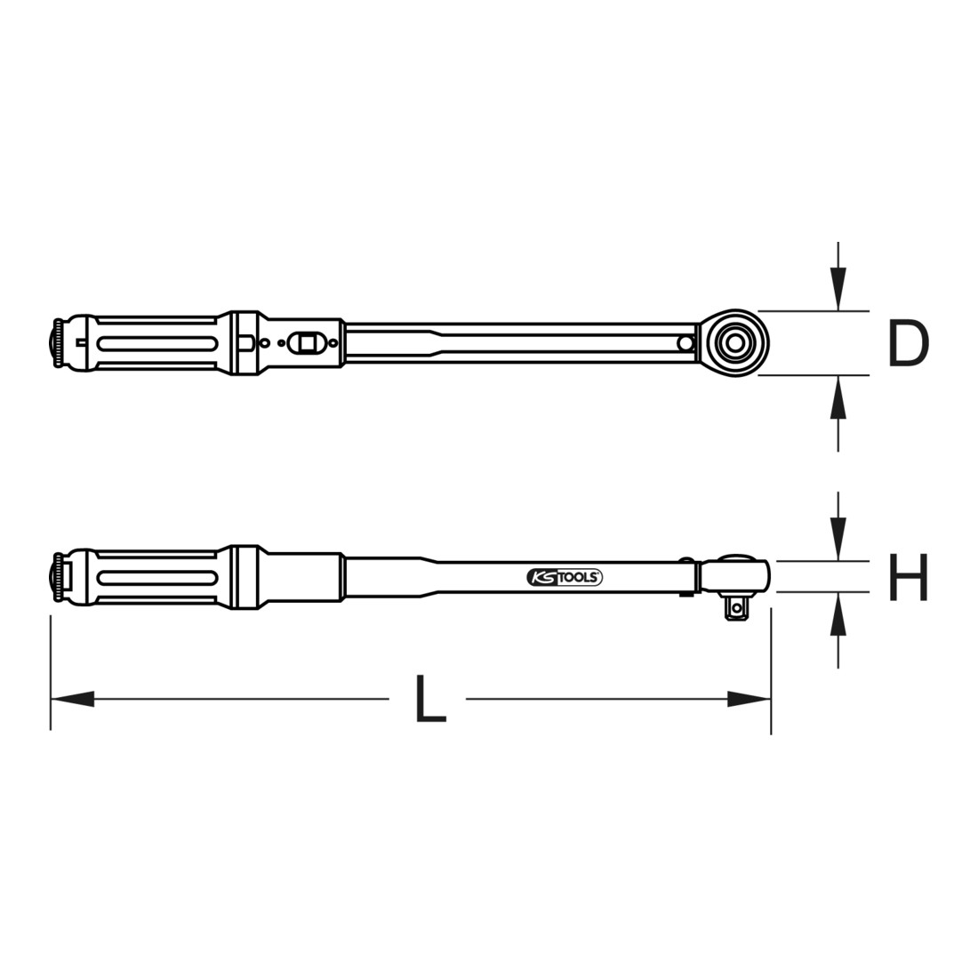 KS Tools 1/2" ERGOTORQUEbasic Clé dynamométrique