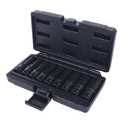 1/2" Jeu de douilles à chocs TX E, 9 pcs., E10-E24-1