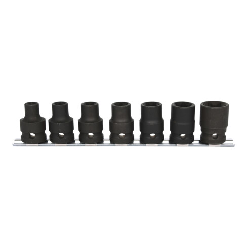 1/2" Jeu de douilles à chocs TX E, courtes, 7 pcs., E10-E24