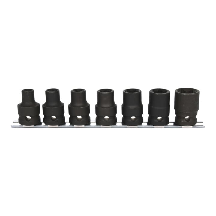 1/2" Jeu de douilles à chocs TX E, courtes, 7 pcs., E10-E24