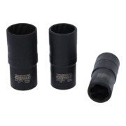 1/2" Jeu de douilles double à chocs, 3pcs.,17-21mm-2
