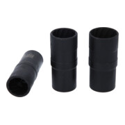 1/2" Jeu de douilles double à chocs, 3pcs.,17-21mm-4