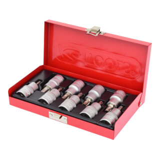 1/2" Jeu de douilles tournevis TX, 9 pcs., T20-T60