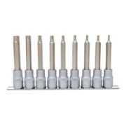 1/2" Jeu de douilles tournevis TX, longues, 9 pcs., T20-T60