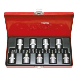1/2" Jeu de douilles tournevis TX percé, 9 pcs., TB20-TB60