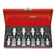 1/2" Jeu de douilles tournevis TX percé, 9 pcs., TB20-TB60