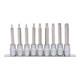 1/2" Jeu de douilles tournevis TX percé, longues, 9 pcs., TB20-TB60-3