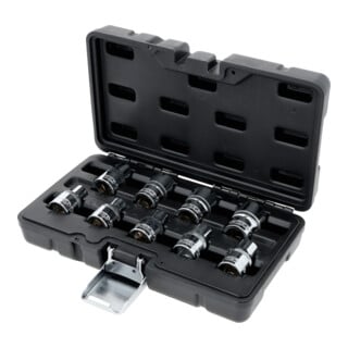 1/2" Jeu de douilles TX E CHROMEplus, 9 pcs.
