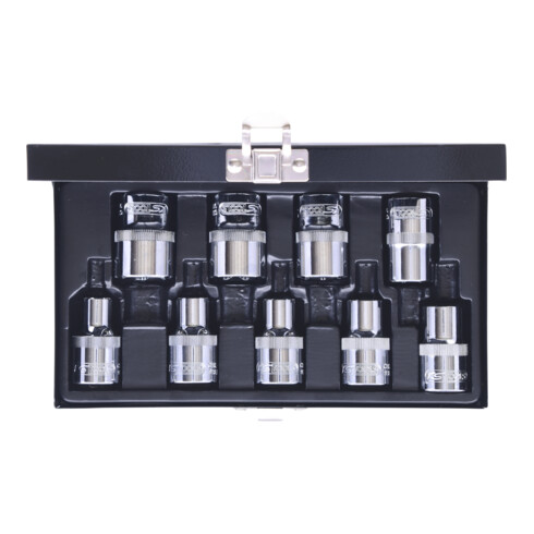 1/2" Jeu de douilles TX E CHROMEplus, 9 pcs.