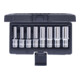 1/2" Jeu de douilles TX E CHROMEplus, longues, 8 pcs.