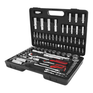 1/4" + 1/2" CHROMEplus Coffret de douilles, 96 pièces