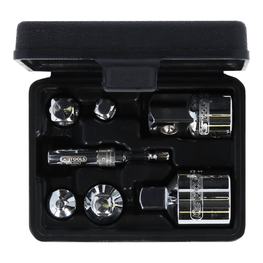 1/4"+3/8"+1/2"+3/4" Jeu d'augmentateurs réducteurs CHROMEplus, 7 pcs.