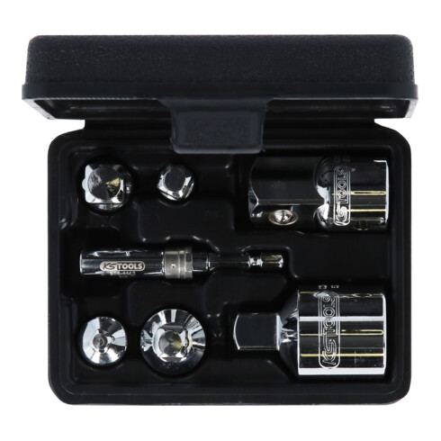 1/4"+3/8"+1/2"+3/4" Jeu d'augmentateurs réducteurs CHROMEplus, 7 pcs.