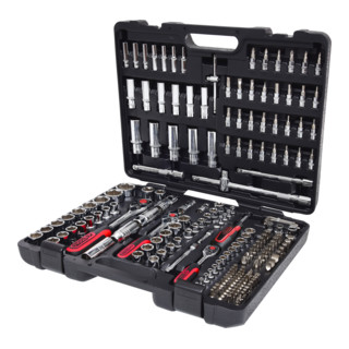 1/4" + 3/8" + 1/2" CHROMEplus Coffret de douilles, 195 pièces