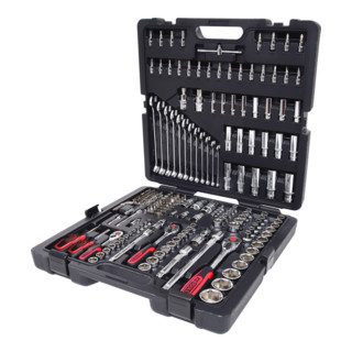 1/4"+3/8"+1/2" CHROMEplus Coffret de douilles, 216 pièces