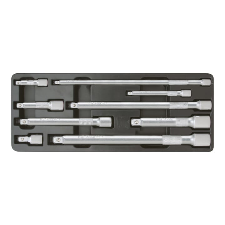 1/4"+3/8"+1/2" Jeu de rallonges, 9 pcs.