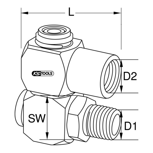 1/4" Articulation métallique, 39mm