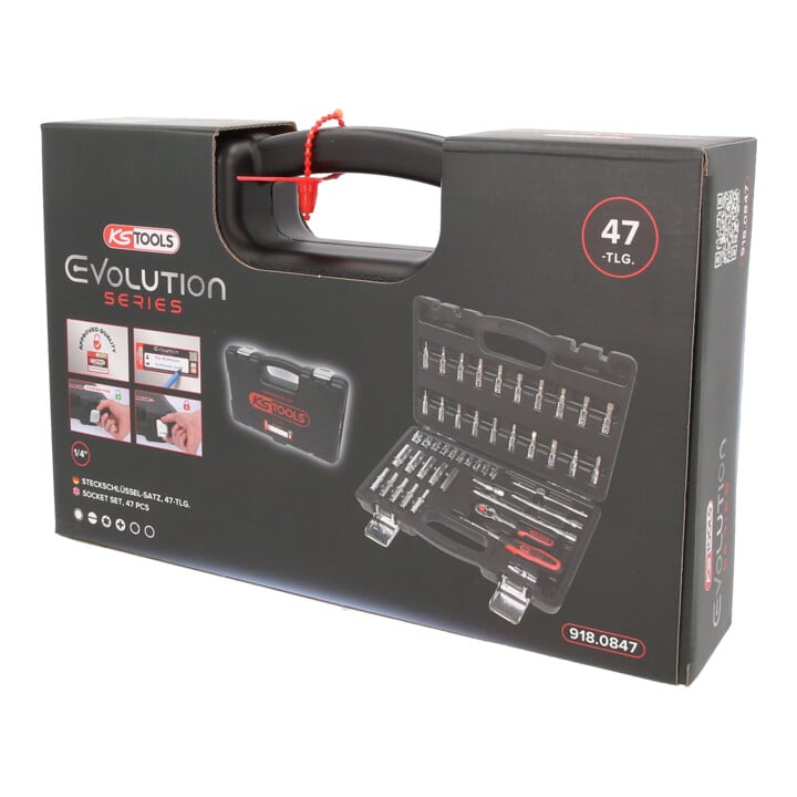 1/4" CHROMEplus Coffret de douilles, 47 pcs.