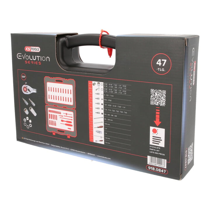1/4" CHROMEplus Coffret de douilles, 47 pcs.