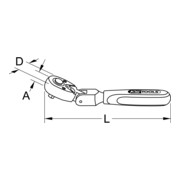 1/4" Cliquet articulé, 72 dents-4