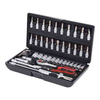 1/4"Coffret de douilles, 48 pcs