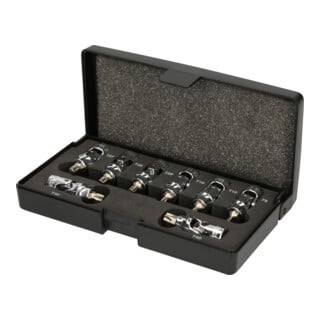 1/4" Coffret d'embouts articulés TX CHROMEplus, 8 pcs. T8-T40