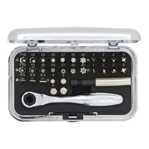 1/4" Coffret d'embouts CHROMEplus, 31 pcs.