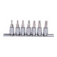 1/4" Coffret douilles mini-cliquet CHROMEplus TX, 7 pcs., T10-T40-3