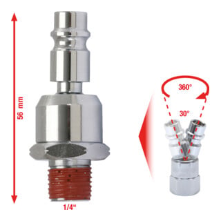 1/4" Coupleur articulé, 56mm