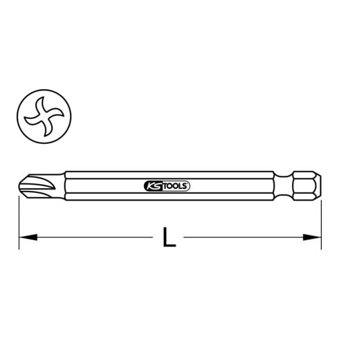 Outils KS Couple de serrage des embouts 1/4" CLASSIC, 75mm