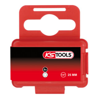 1/4" Embout de vissage TX avec tête arrondie, 25mm, T40, pack de 5