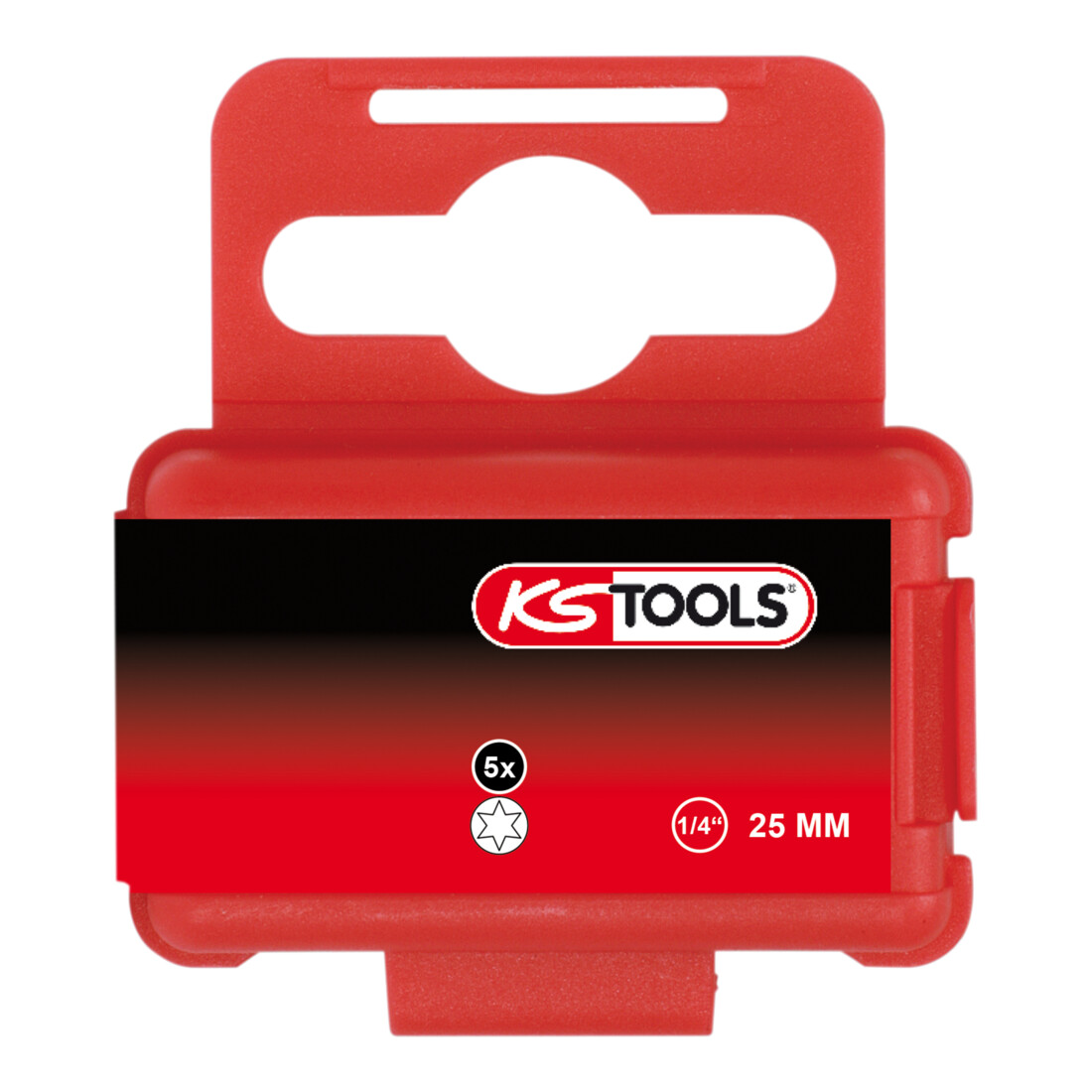 1/4" Embout de vissage TX avec tête arrondie, 25mm, T40, pack de 5
